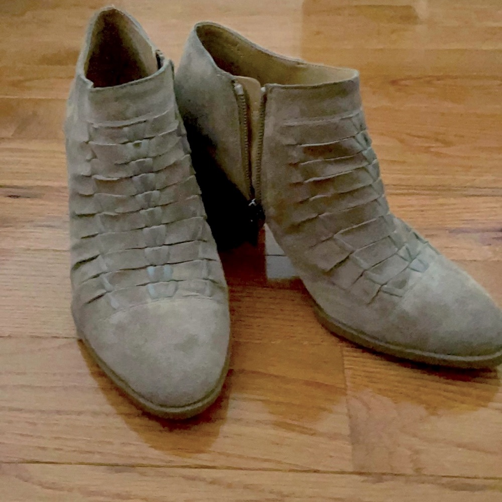 Tan Ankle boots suede boots by Franco Sarto size 7